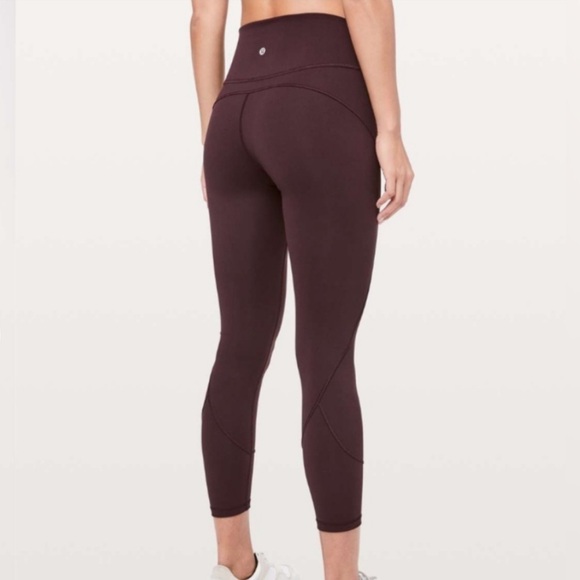 Lululemon In Movement 7/8 Tight Everlux 25" Plum Shadow Size 6 LW5BPGS - Picture 1 of 7